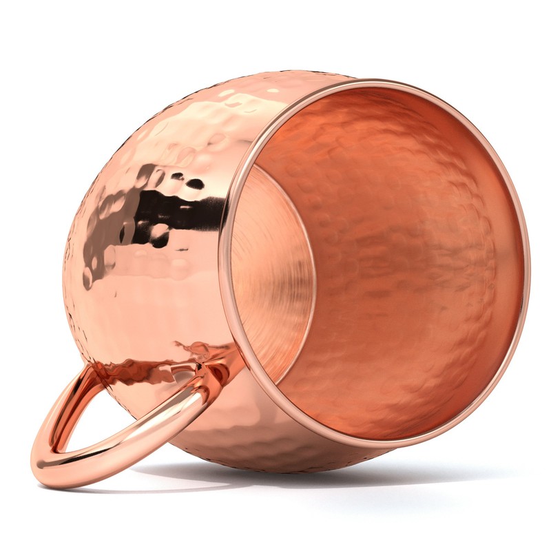 Krown Kitchen Hammered Moscow Mule Copper Mugs Set of 4