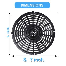 Air Fryer Grill Pan for Power XL 5QT Air fryer, 8.7'' 5QT Round Non-Stick Air Fryer Replacement Tray Rack Parts Accessories Crisper Plate Grill Plate for Ultrean Gourmia Air Fryer, Dishwasher Safe