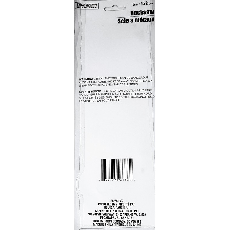 Mini Hacksaw, 6 Inch