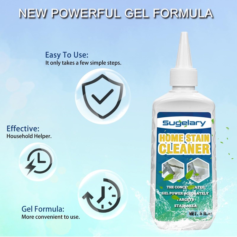 Sugelary Mold Stain Cleaner, 10 Fl oz All-Purpose Gel for