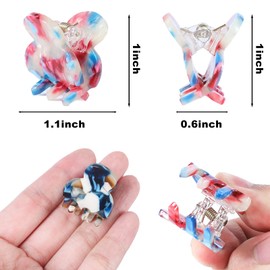 Cobahom Mini Hair Clips and Hair Claws for Women & Girls - Acrylic Jaw Clamps in Flower Colors for Hair Styling