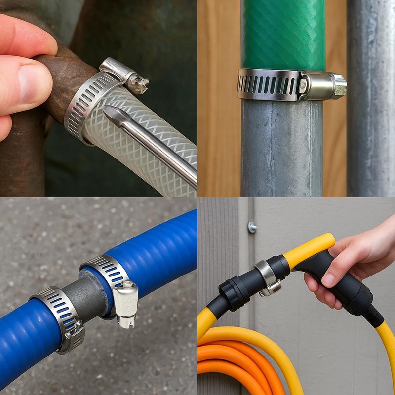 8mm Gas Hose Clips for Connections Gas Pipe, 10 Pcs