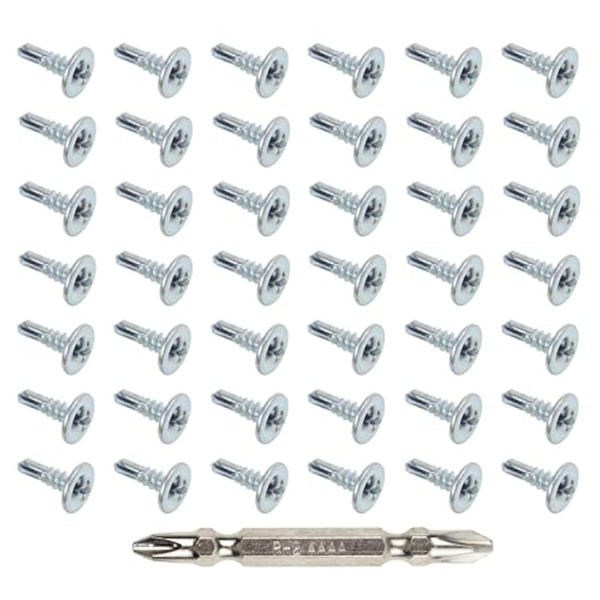 ComPDCVD Pack of 120 Self-Tapping Screws Round Head Drilling Screws