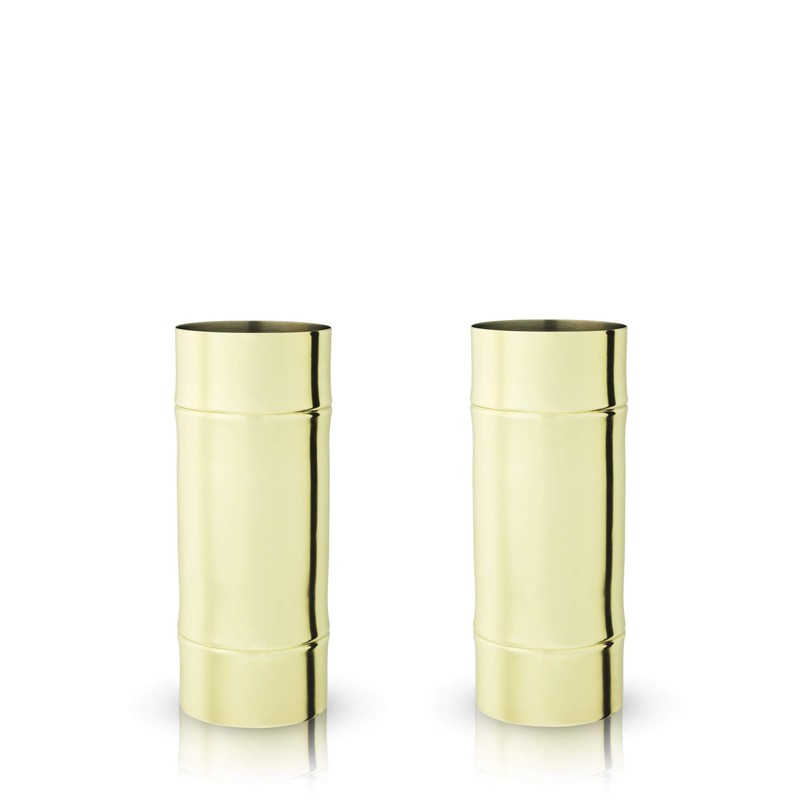 Viski Gold - Vasos de bambú para cócteles, 14 onzas