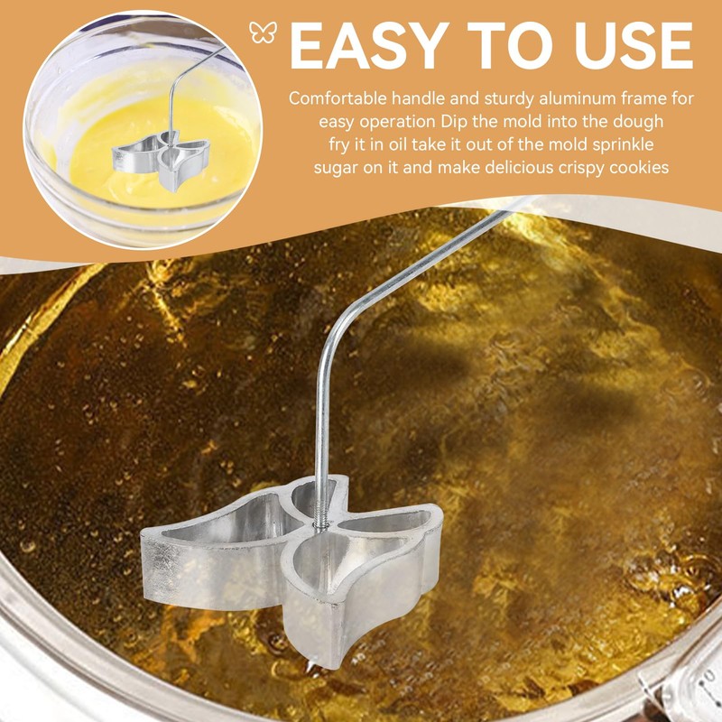 Swedish Rosettes Iron Set with 4 Interchangeable Heads, Flower Shaped