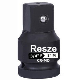 Resze 3/4" to 1" Impact Socket Adapter and Reducer,Large Drive Socket Adapter, Square Adapter Breaker Bar Wrench Conversion Kit Mechanic tools