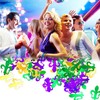 HIXNUG 1OZ Mardi Gras Confetti Decorations Masquerade Fleur De Lis