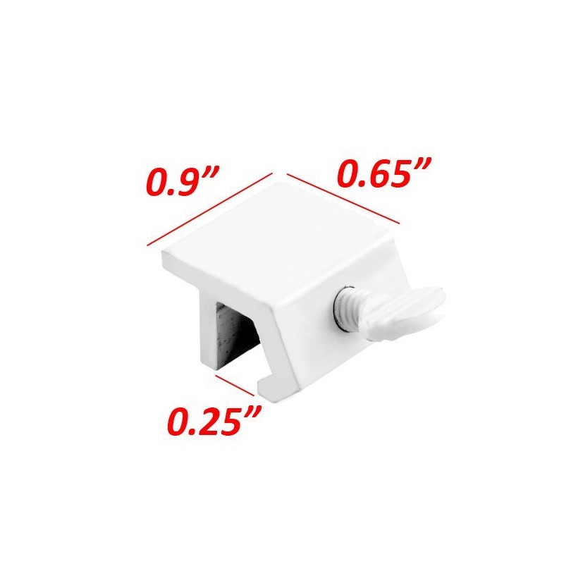 Wideskall® Metal Sliding Window Lock with Steel Screw (Silver) (10-Pack)