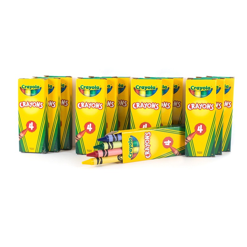 Crayola 12 Boxes 4-ct. Crayon Party Favor Pack Colors