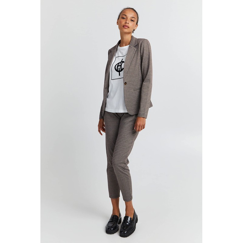 ICHI IHKATE Women's Blazer Short Blazer Jacket with Stretch and