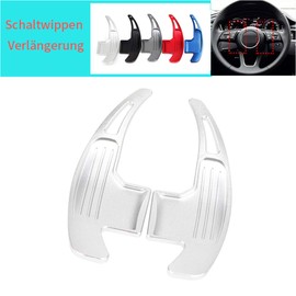 ontto Car Steering Wheel Shift Paddle Steering Wheel Rocker Extension Fits Ford Mustang 2015-2023 Aluminium Alloy Replacement Set Gear Lever Gear Extension Interior Decoration Accessories Silver