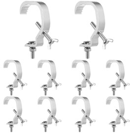 10 Packs Stage Lights Truss Clamps, Truss C Clamp 1.18-2 Inches, Fit for 30-50 mm OD Tubes, Load Capacity 55 LB, Dance Stage Lighting C Fixtures for DJ Lighting Bar Lights Spot Lights