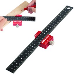 Marking Gauge, Combination Square Carpenter's Square 30 cm, Marking Ruler, Stainless Steel, Scribing Tool Metal, Marking Gauge Metal with Stop, Angle Woodworking Tool for Woodworking and Design