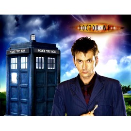 David Tennant Hoodie The 10th Doctor  - Black -  YOUTH L 14-16