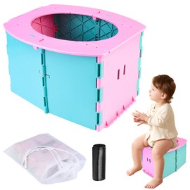 Potty for On the Go - Foldable Toilet Seat Children, Vegena Potty for Children, Children's Toilet with Pockets, Toilet for Car, Camping, Travel