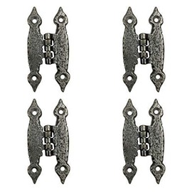Adonai Hardware "Abib" Antique Iron H Cabinet Hinge (4, Natural Unlacquered)