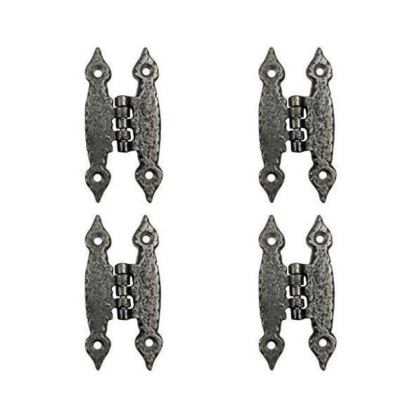 Adonai Hardware "Abib" Antique Iron H Cabinet Hinge (4, Natural