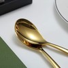 Gold Teaspoons, 6 Piece Silverware, Stainless Steel Small Spoons for