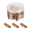 PATIKIL Wooden Push Pins, 50 Pack Thumb Tacks Decorative Wood