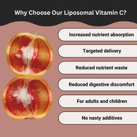 VERITY LABS Liposomal Vitamin C for Adults & Children | High Strength Immunity Support Liquid Vitamin C 1000mg | Maximum Absorption, Liposomal Vitamin C for Kids, Blood Orange Flavour, Vegan