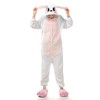 Ultra Soft Plush Pink Easter Bunny Costume Cosplay Sleepsuit M