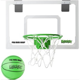 Pro Mini Indoor Basketball Hoop - Over The Door – Portable - Great for Home, Dorms, Offices, and Gifts - Color: Midnight