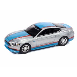 2017 Ford Mustang GT Tribute Edition DCD "Petty's Garage" Ingot Silver Metallic Petty Blue Red Stripes Modern Muscle Diecast Toy