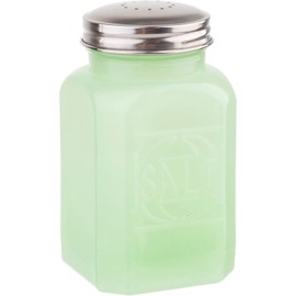 Tablecraft Jadeite Glass Collection(TM) Range Salt Shaker with Metal Top, 6 oz