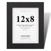Fabian Clarke London® Picture Photo Frame Black 12x8 with White