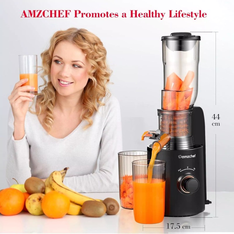 AmzChef Slow Masticating Juicer 3.3"-Inche Wide Feeding Chute juicer machines