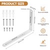 4 Pcs White Shelf Brackets, L Brackets Heavy Duty Wall