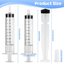 Spritzen 10ml 30 Stück Einzeln Verpackt Einwegspritzen 10ml mit Kappe ohne Nadel Dosierspritze Anwendbarkeit für Tierfütterung Epoxidharz Lebensmittelecht Pflanzen Labor Öl Klebstoff