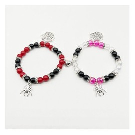 Spider Bracelets for Couple Friendship Bracelets Couples Bracelets Heart Energy Stone Bracelets Pink Relationship Promise Bracelet Stretch Beaded Bracelets Matching Bracelet for Couple Best Friend