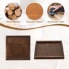 YELARXI Wooden Serving Tray Square Wood Serving Tray Decorative Platter,