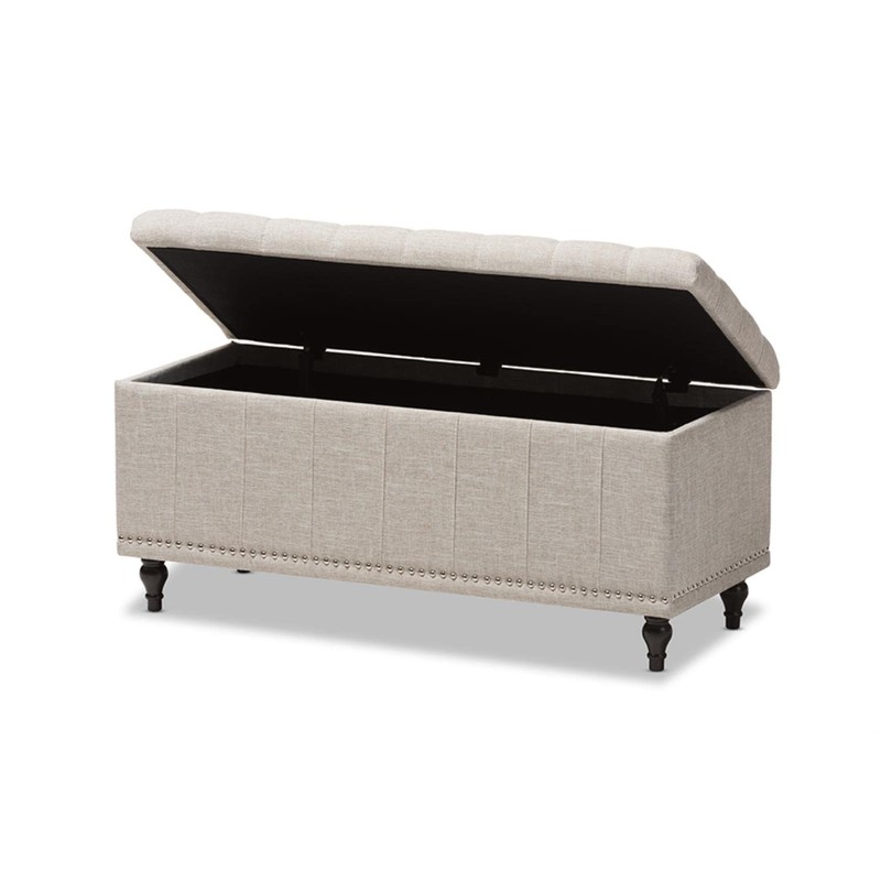 Baxton Studio Kaylee Storage Bench in Beige
