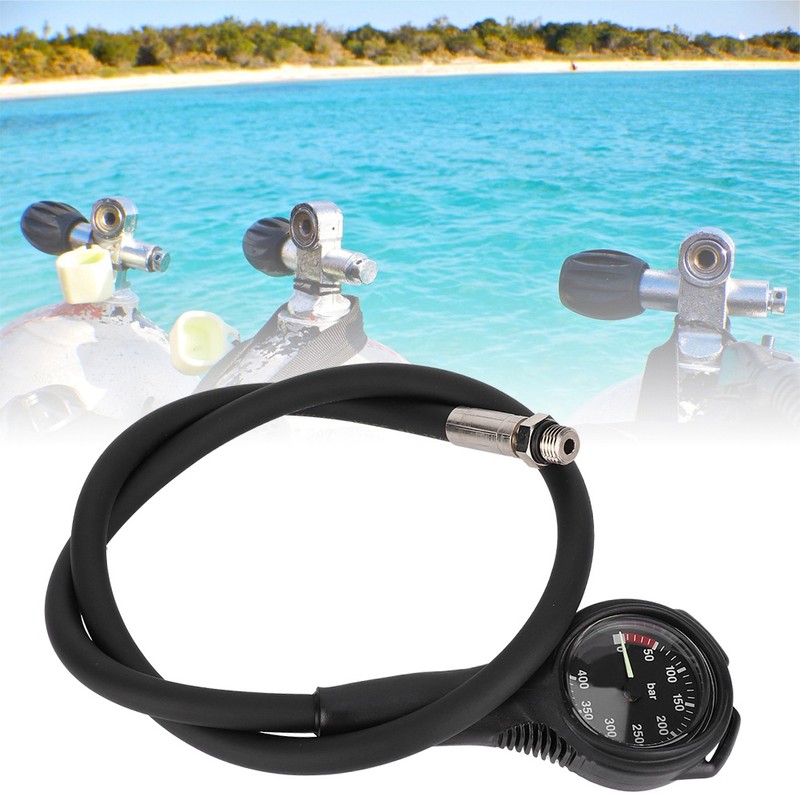 Professional Luminous Submersible Scuba Diving Pressure Gauge 400 Bar Console