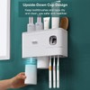 SIMIN Automatic Toothpaste Dispenser Squeezer Kit, Zahnbürstenhalter, Zahnbürstenhalter zur Wandmontage,