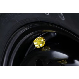 Taicols 20 Pieces Acrylic Dice Valve Cap for Bike Bicycle Truck Dice Style Motorcycle Tire Multicolored Motorcycle