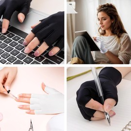 Pluvyze 9 Pairs of Cotton Fingerless Fingerless Gloves Cotton Gloves Without Fingers Cotton Gloves Neurodermatitis Gloves Cotton Fingerless Fingerless Gloves UV