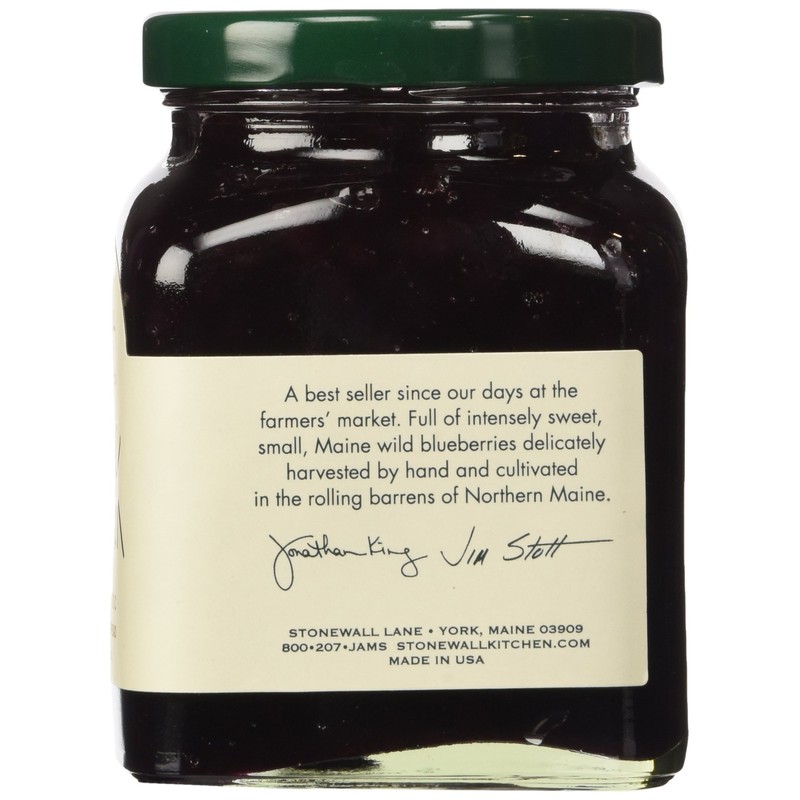 Stonewall Kitchens Wild Maine Blueberry Jam 12.5 -Ounce Jars (Pack