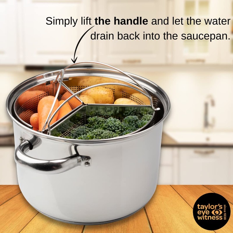 Family Saucepan Triple Divider Separator Set - Saves Cooking Space