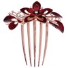 Lurrose Flower Bride Hair Side Comb Rhinestone Bridal Comb Barrette