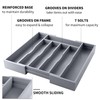 oridom Expandable Bamboo Kitchen Drawer Organizer for Cutlery and Utensils,