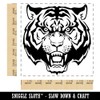 Fierce Tiger Face Square Rubber Stamp for Stamping Crafting -