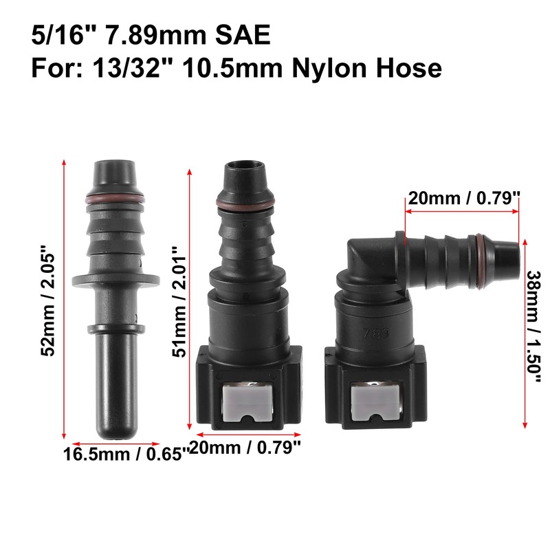X AUTOHAUX 2 Set 5/16" 7.89mm SAE to 13/32" 10.5mm