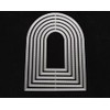 Silver Overlap Arched Border Metal Cutting Dies for Card Making