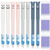 Mutsitaz Erasable Pens Blue Ink – 8pcs Cute Animal Friction