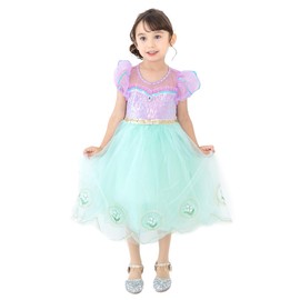 Monoii Princess Dress for Kids, Children Princess Dress, Princess Costume, Child Cosplay Halloween Costume for Girls, e0573