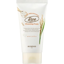 SKIN FOOD Rice Daily Brightening Cleansing Foam 5.07 fl. oz. (150ml) - Delicate Cleansing with Femented Rice Ingredients