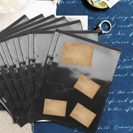 Alipis 10pcs Stamp Collection Pages with Background Loose-Leaf Storage for Paper Stamps Postcards and Postage Versatile Stamp Collecting Supplies for Enhanced Display